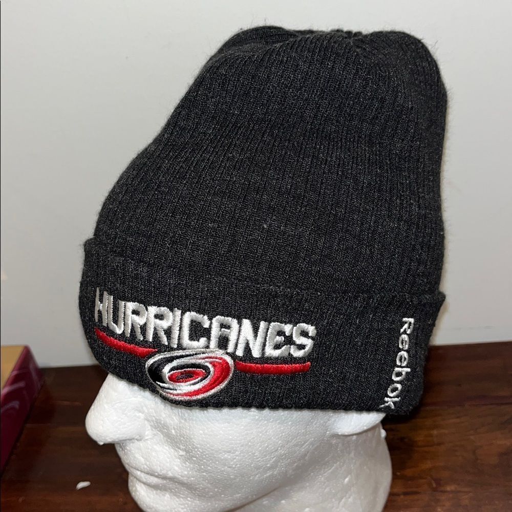 Gray North Carolina Carolina Hurricanes NHL Logo ski knit snowboard beanie cap